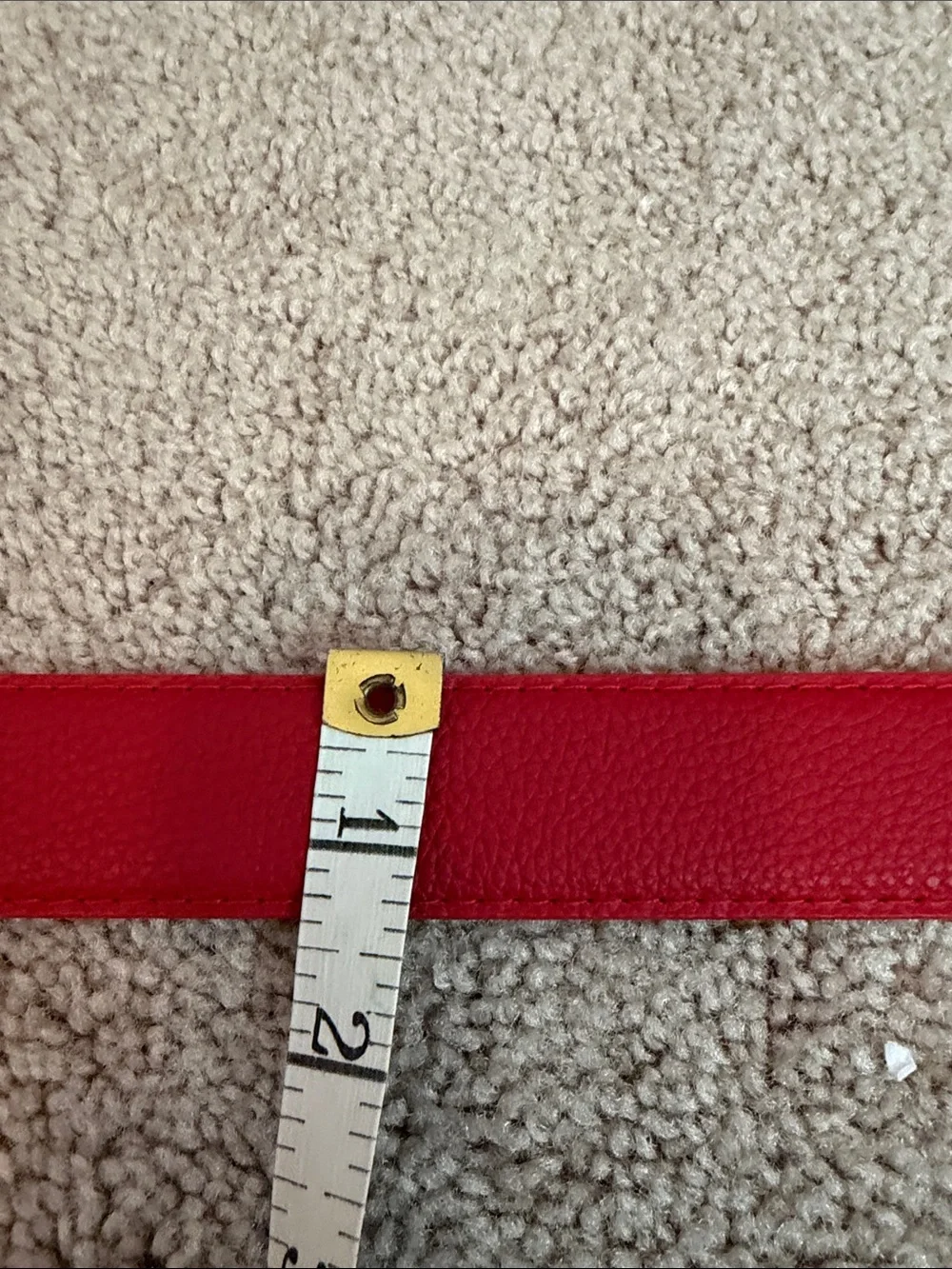 Disney Red Leather Belt with mouse head Shaped Buckle
